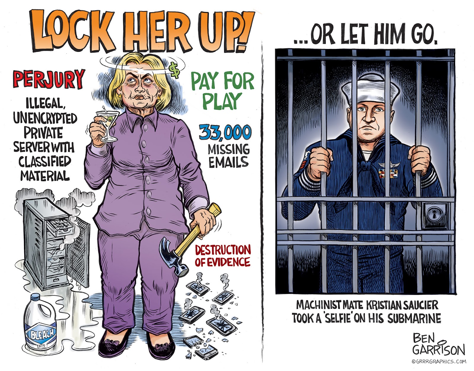 Rogue Cartoonist Lock Her Up