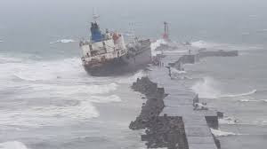Navio encalhado em Taiwan