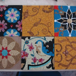 Türk motifi çini desenlerinin mozaik çalışması