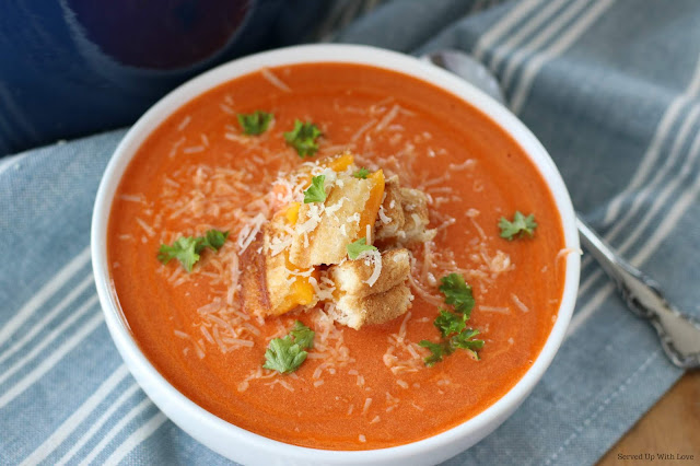 Creamy Tomato Soup recipe from Served Up With Love