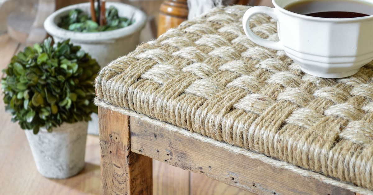 Rustic Wood Footstool Gets a Makeover with Twine anderson + grant