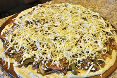 Philly cheese steak pizza