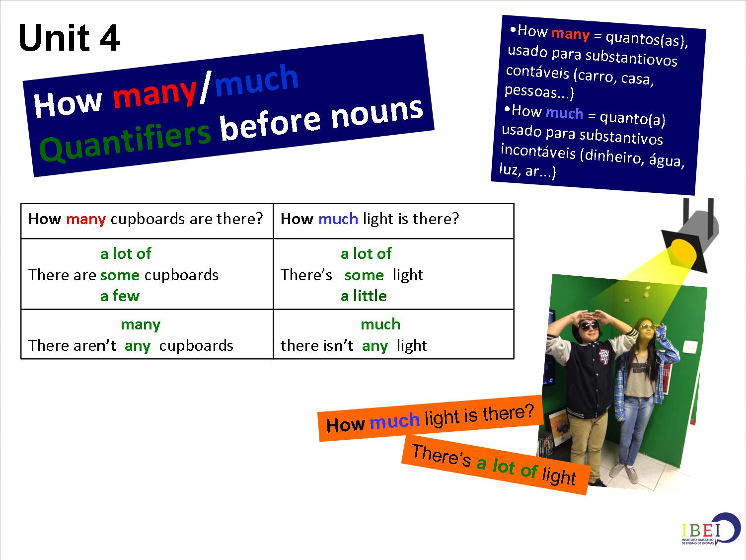 English Fun IBEI How Many Much Quantifiers Before Nouns