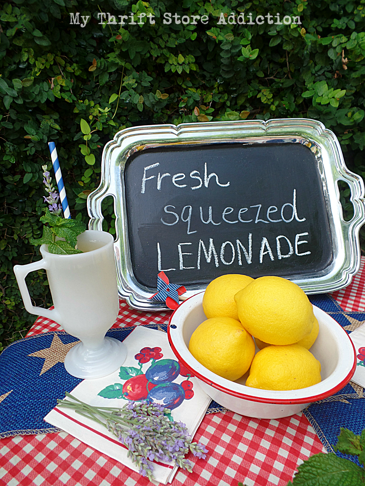 Lavender lemonade recipe and Patriotic Porches Tour