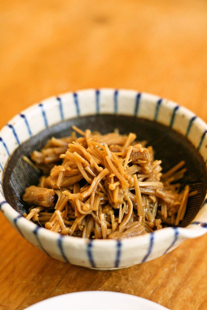 Perfectly imperfect Marinated Enoki Mushrooms, Nametake