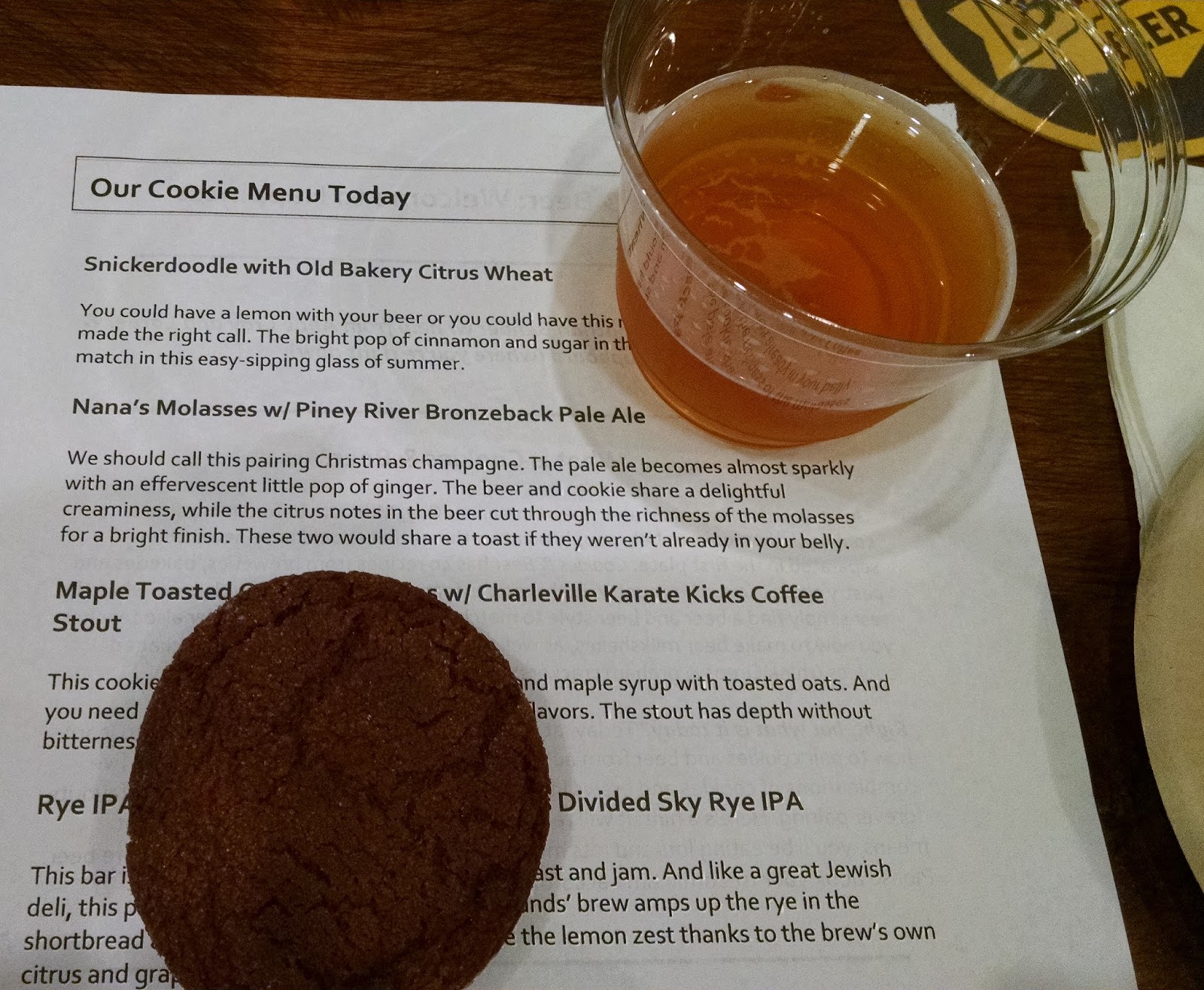 Michelle A. Marcus Beer and Cookie Pairing with Jonathan Bender