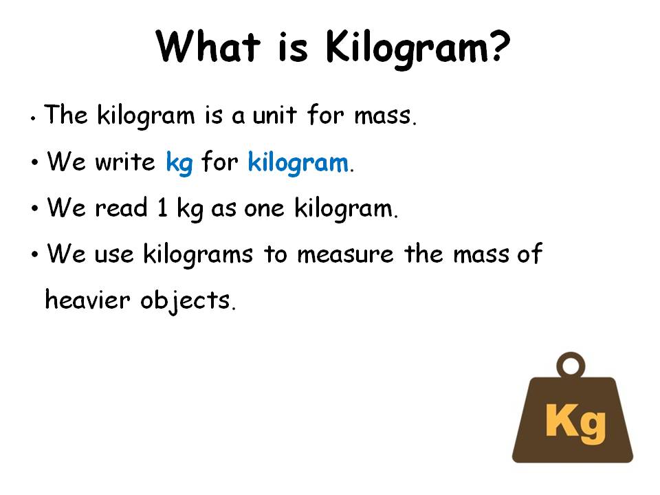 P2A Class Blog: Mass - Measuring in Kilograms