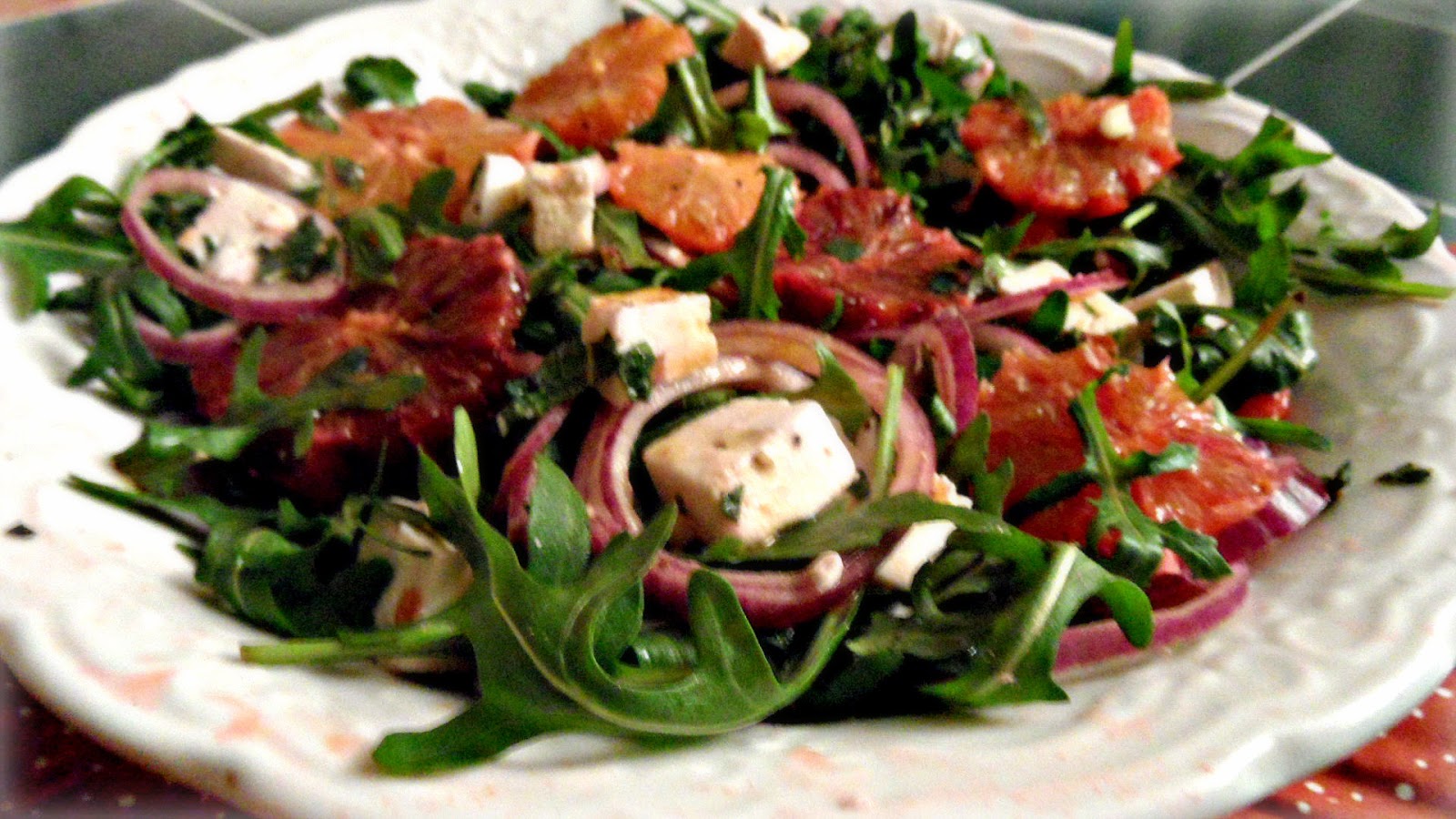 Chez Maximka Blood orange and feta salad
