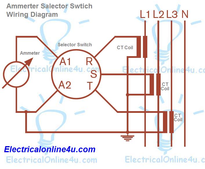 Ammeter Selector Switch Wiring Diagram Explanation | Electrical Online 4u