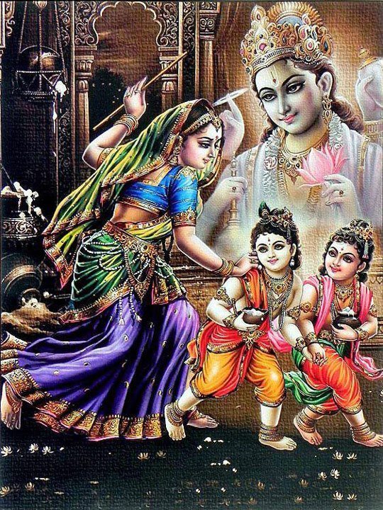 Lord Krishna With Yashoda Mata Beautiful Pictures