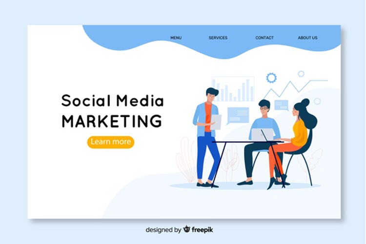 Social Media Marketing Landing Page Template Social Media Marketing Landing Page Template