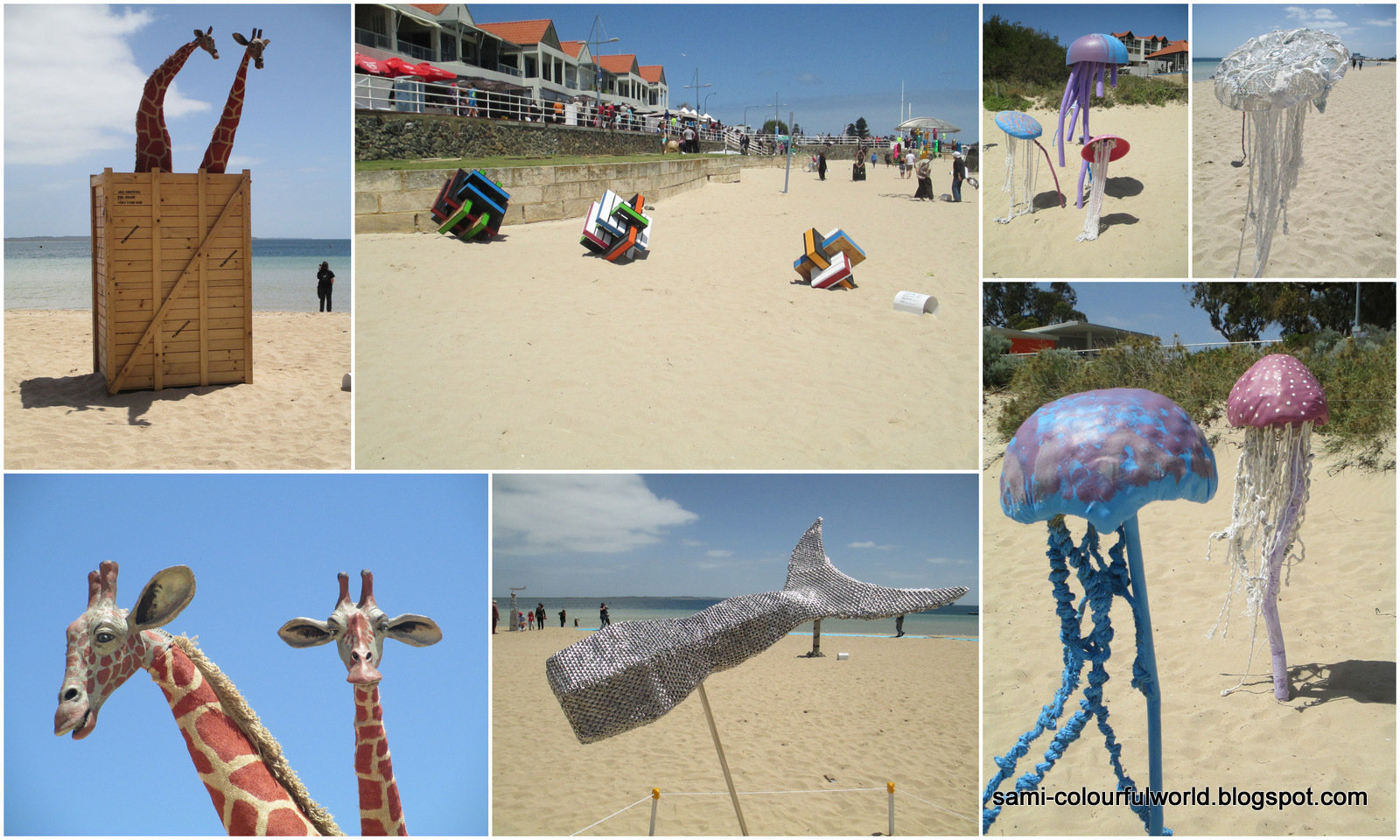 COLOURFULWORLD Castaways Sculptures at Rockingham Beach