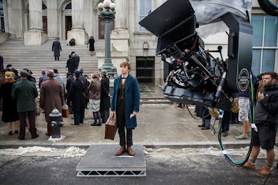 Fantastic Beasts and Where to Find Them Eddie Redmayne Set Photo