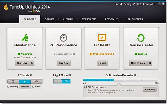 تحميل برنامج TuneUp Utilities 2014 مجانا لعمل صيانة متكاملة للويندوز
