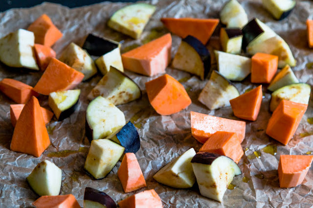 Vegan Saffron Chorba With Roasted Aubergine And Sweet Potatoes 