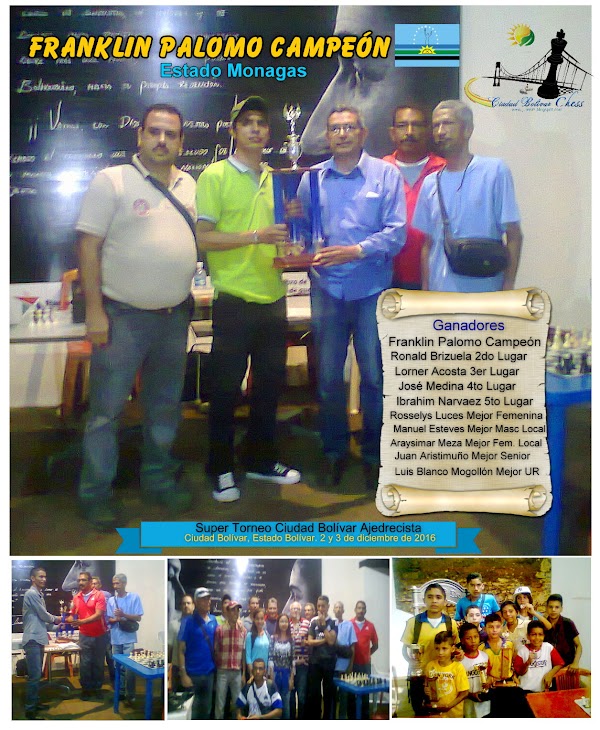 TRIPLE EMPATE EN EL SÚPER TORNEO IRT “CIUDAD BOLÍVAR AJEDRECISTA” TRIPLE EMPATE EN EL SÚPER TORNEO IRT “CIUDAD BOLÍVAR AJEDRECISTA”
