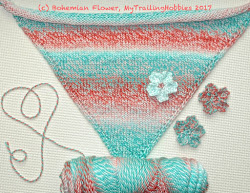 blossom cherry crochet flower shawl pattern 3d easy chart patterns knitting knit bohemian symbol