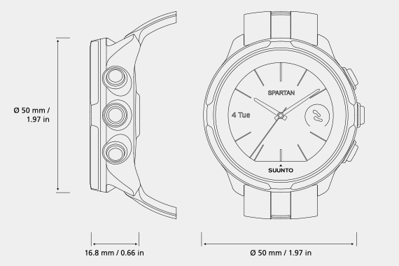 suunto spartan sport wrist hr dimensions