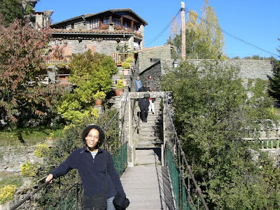 Suspension bridge in the medieval village of Rupit Suspension bridge in the medieval village of Rupit