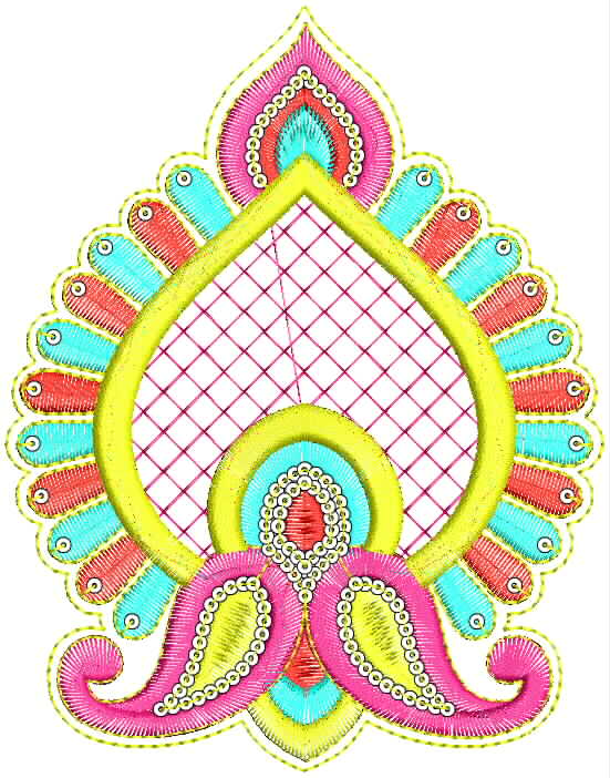Embdesigntube Latest Trendy Embroidery Designs With Colorful Patchwork