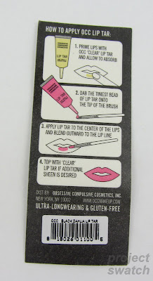 OCC lip tar instructions