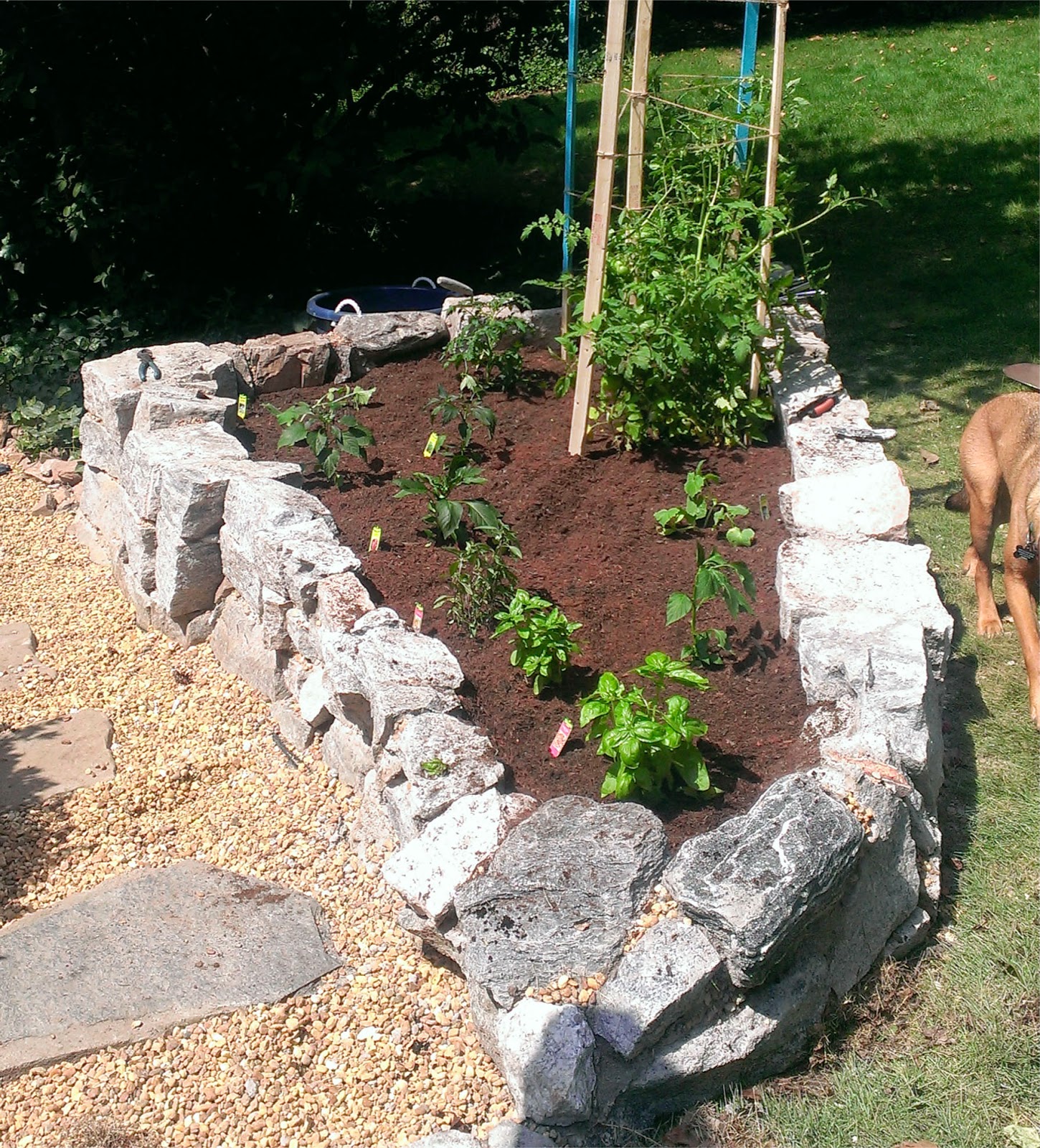 Crafty Chaos Diy Stone Raised Garden Bed, How To Build A Stone Garden Bed