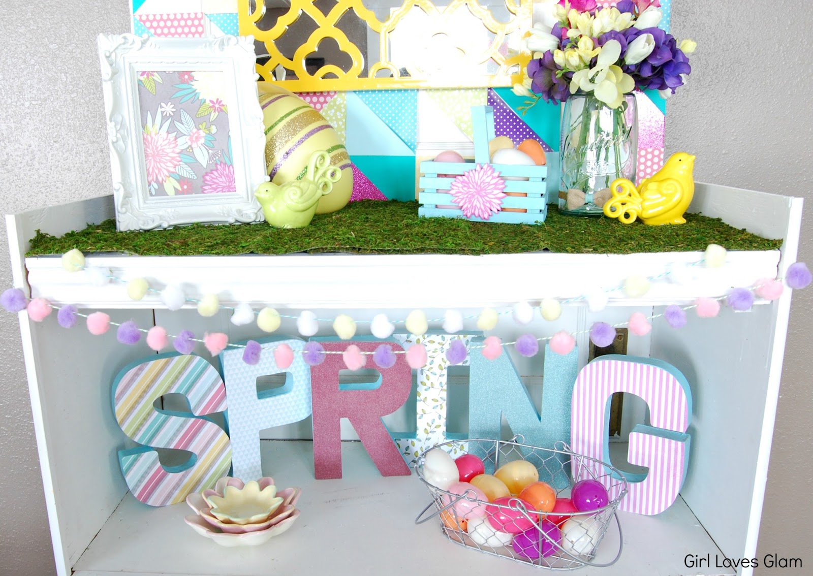Springster Decor... Spring Easter Decor and Tutorial! Girl Loves Glam