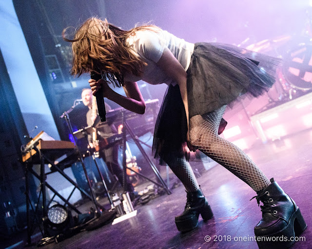 Chvrches at The Danforth Music Hall on May 19, 2018 to celebrate the One-Year Anniversary of the Josie Dye show on Indie 88 Photo by John Ordean at One In Ten Words oneintenwords.com toronto indie alternative live music blog concert photography pictures photos