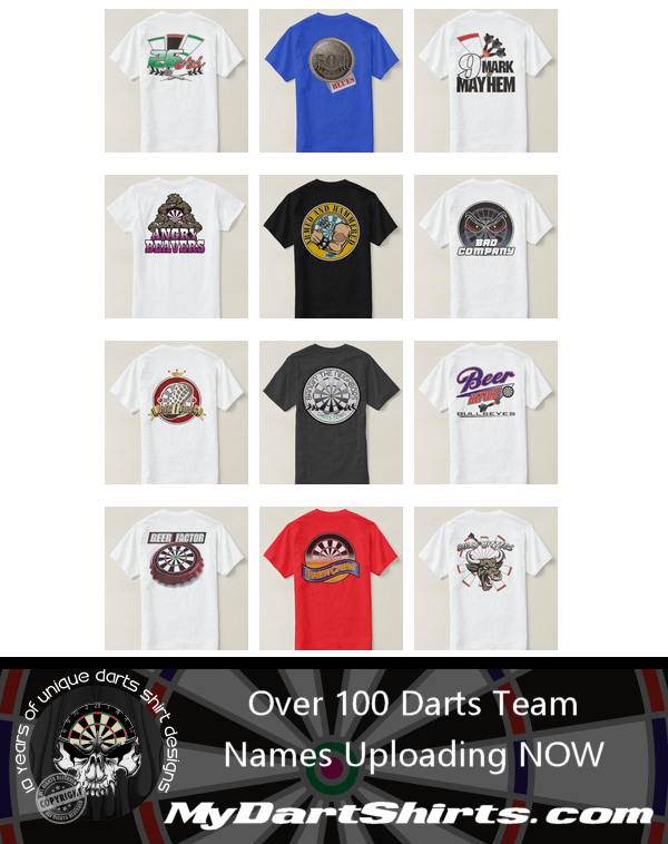 Darts Shirts and Darts Designs Summer Launch 2017 Over 100 Darts Team