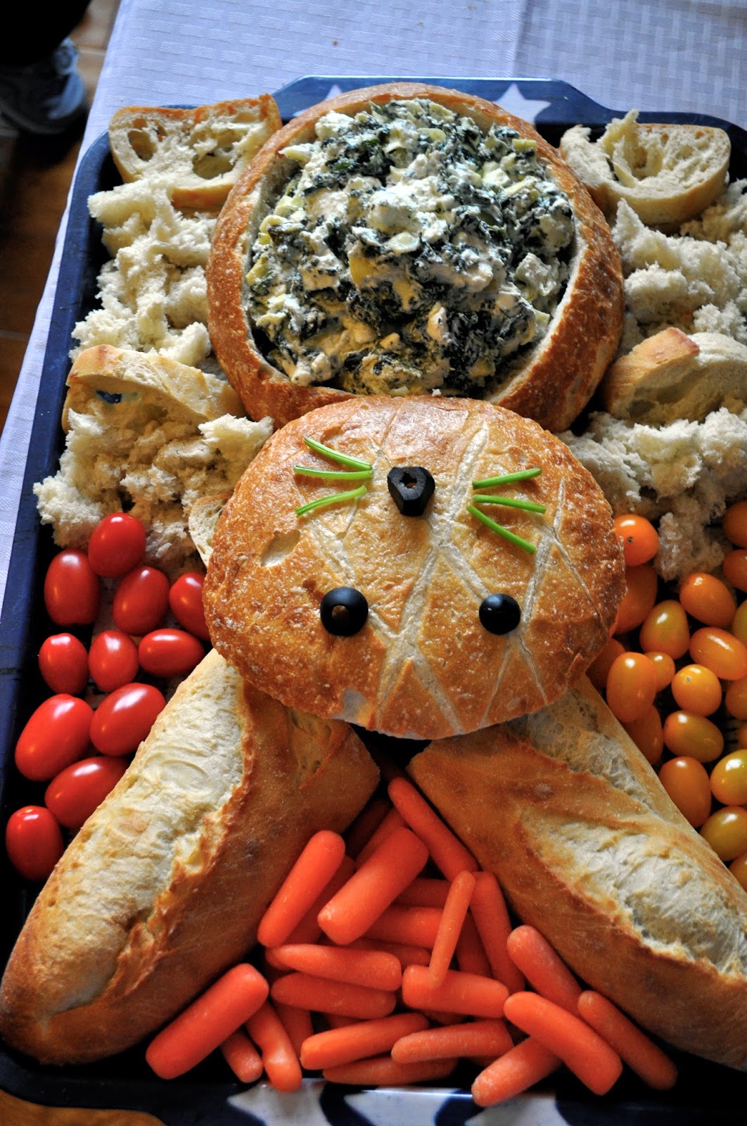 Our Italian Kitchen Easter Bunny Veggie and Dip Platter