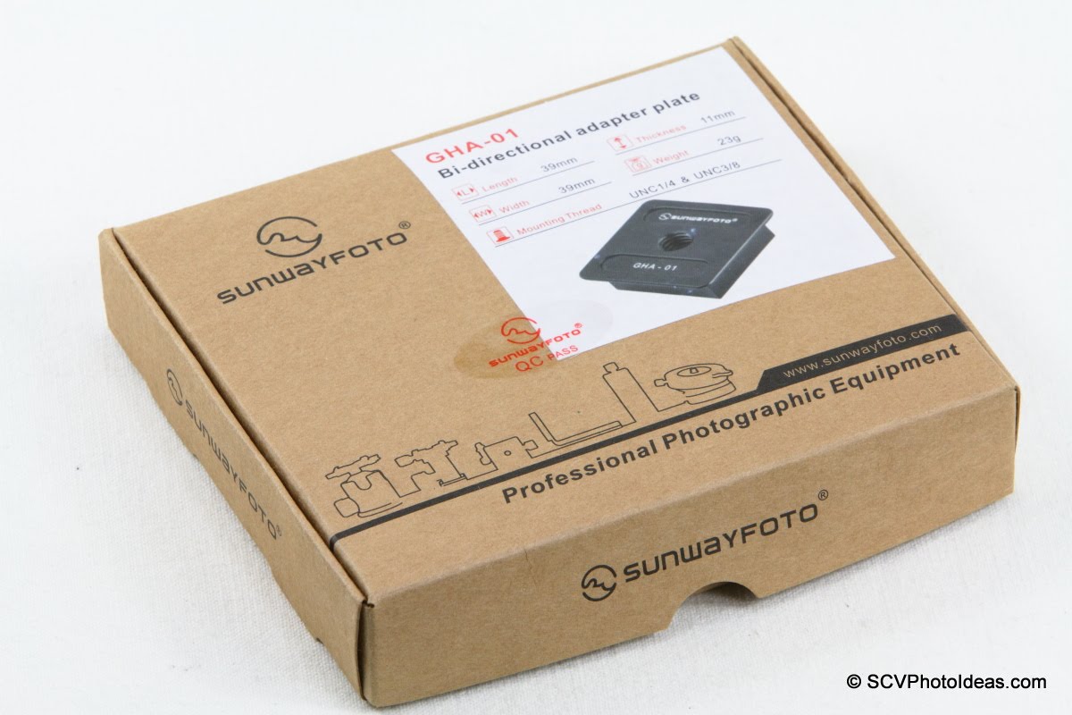 Sunwayfoto GHA-01 Bi-directional Adapter Plate box