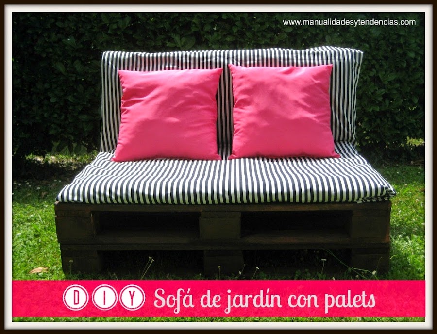 Sofa de jardín hecho con palets / Pallet sofa for the garden