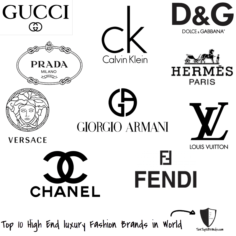 Top 10 High End Fashion Brands in World Top 10 Brands