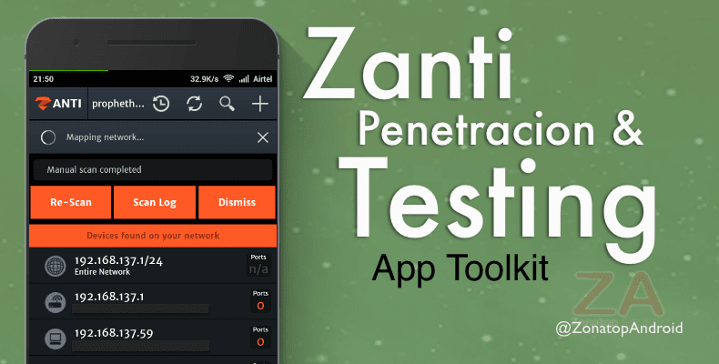 Android hacking apps ZAnti Penetration Testing Android Hacking Toolkit