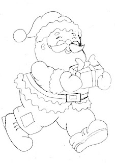 desenho de papai noel para pintar em tecido