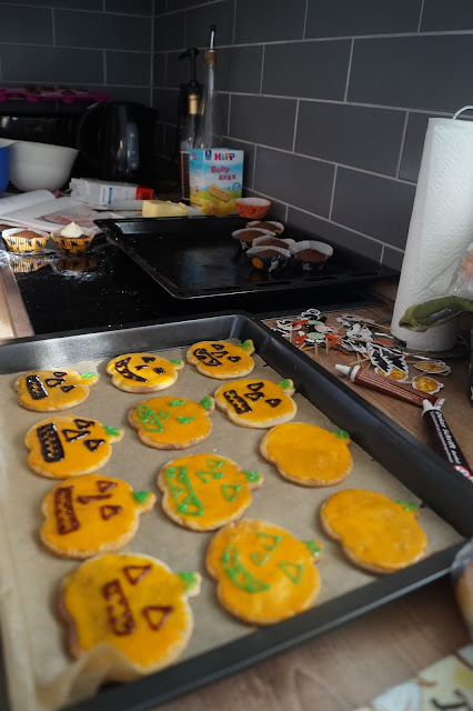 halloween kürbis kekse