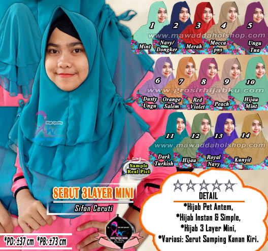 jilbab instan model pet antem bahan sifon ceruti 3 layer mini jilbab instan model pet antem bahan sifon ceruti 3 layer mini