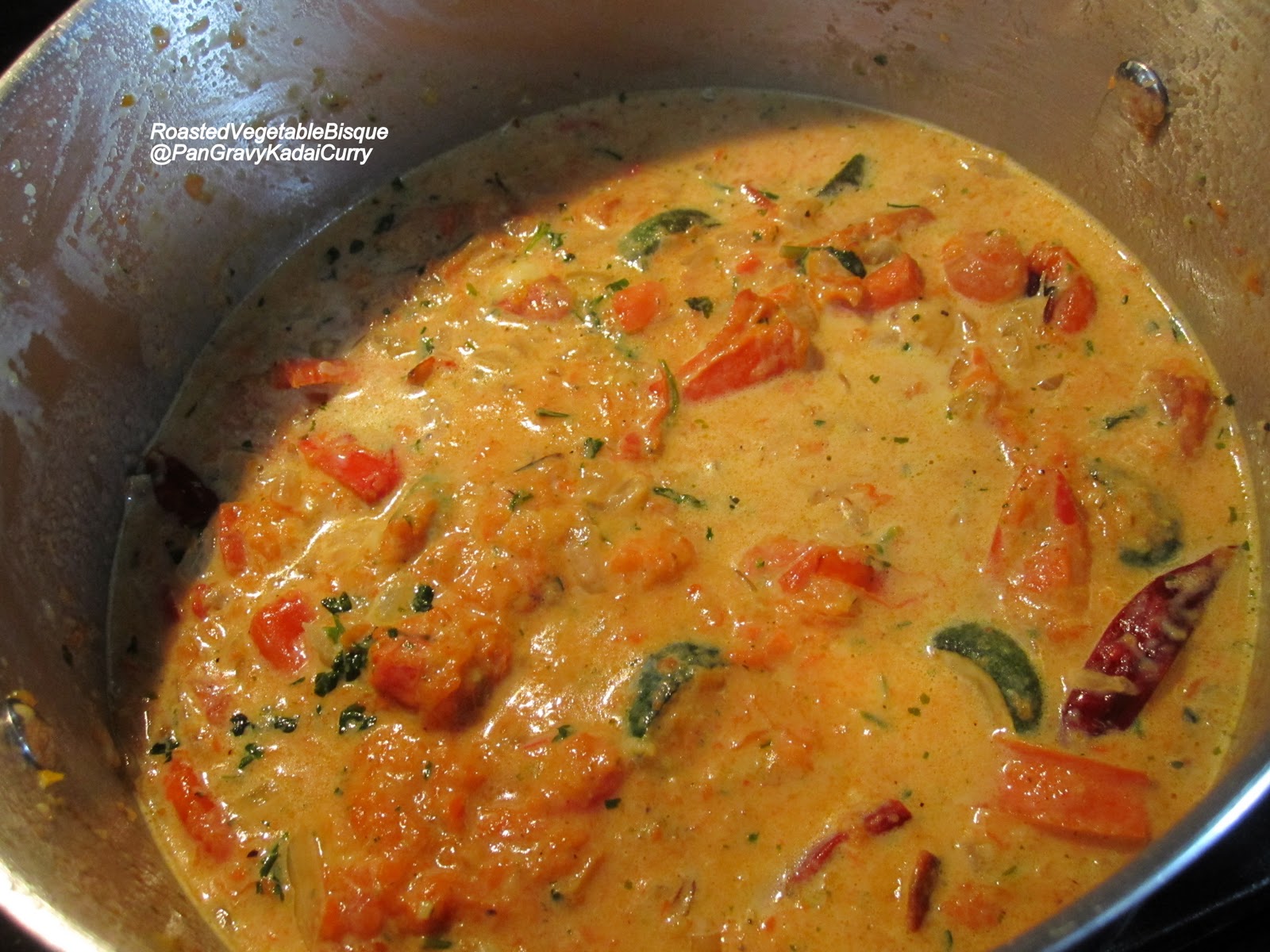 Pan Gravy Kadai Curry "Roasted Vegetable" Bisque