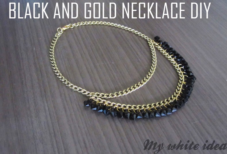 GOLD AND BLACK NECKLACE | MY WHITE IDEA DIY