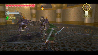 Link fighting two dark Lizalfos