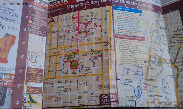 The map of Oaxaca center