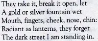 in the street of fruit stalls poem reference to the context explanation
