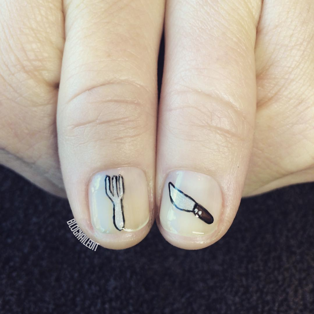Knife and Fork Nails by Nailed It @ www.blognailedit.co