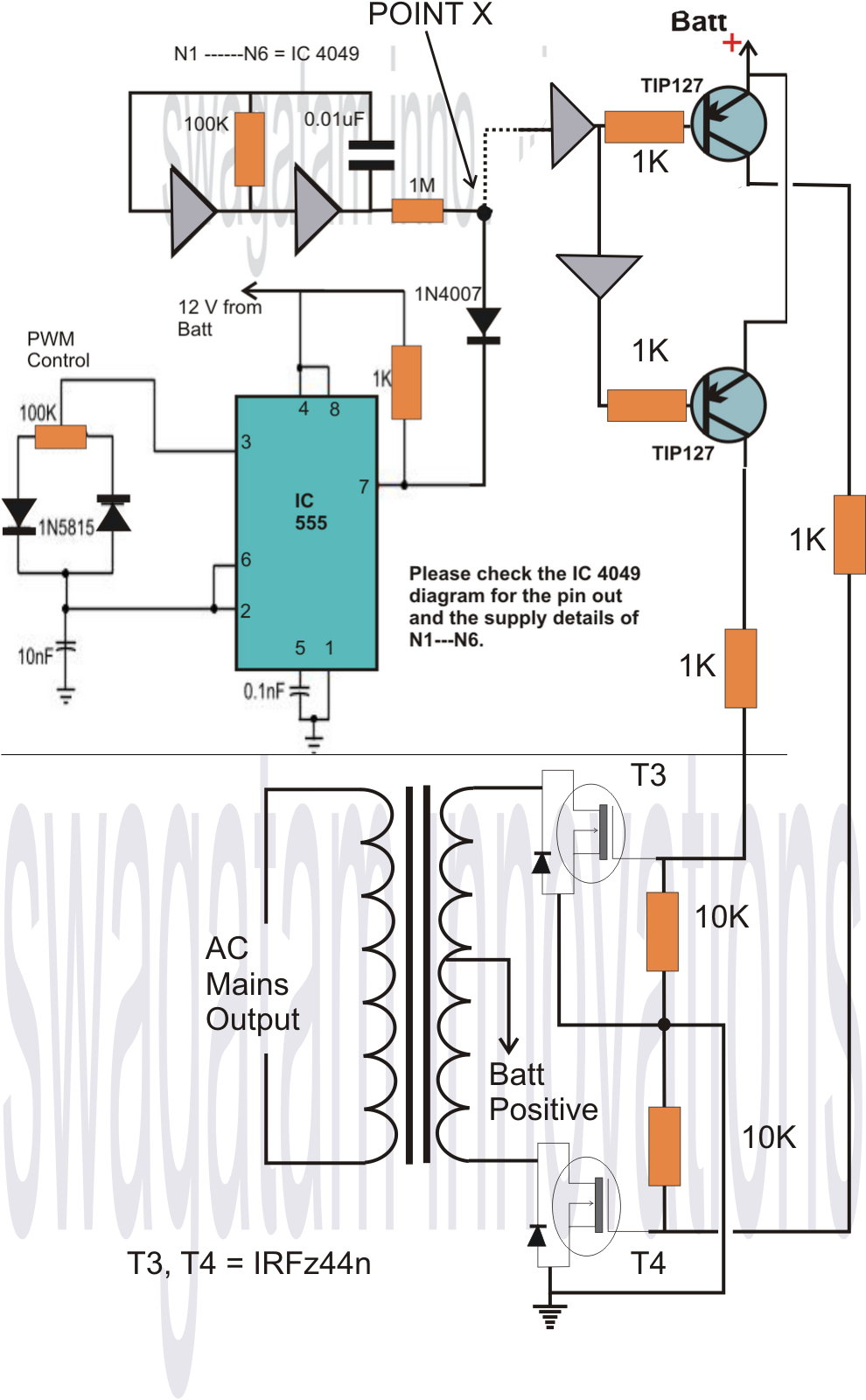 Homemade 2000 VA Power Inverter Circuit