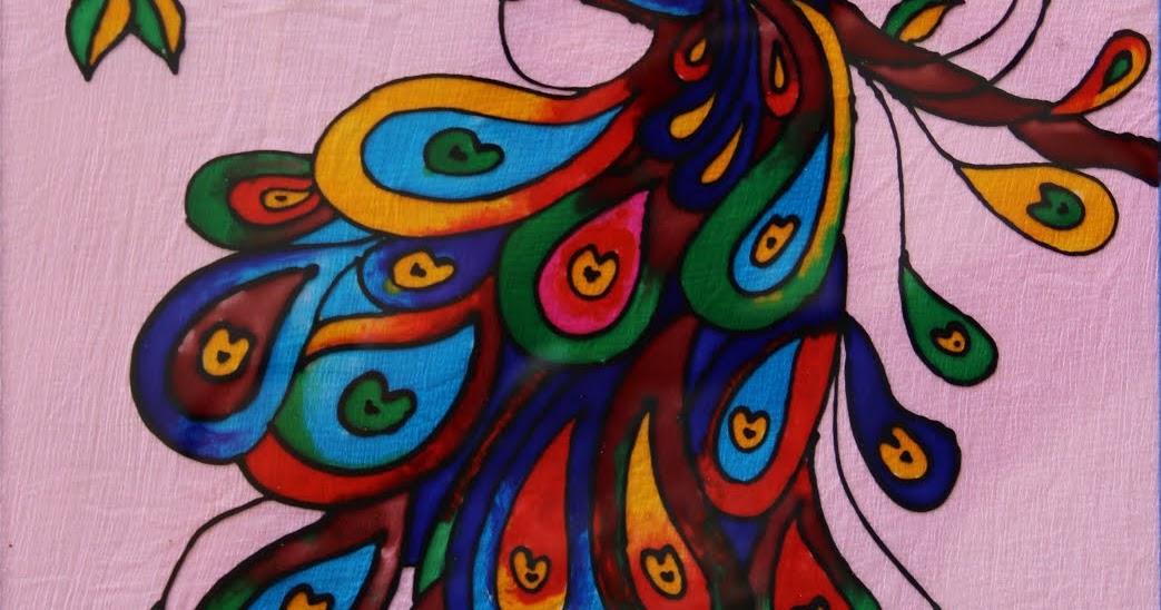 Colors Of Life Peacock Glass Painting