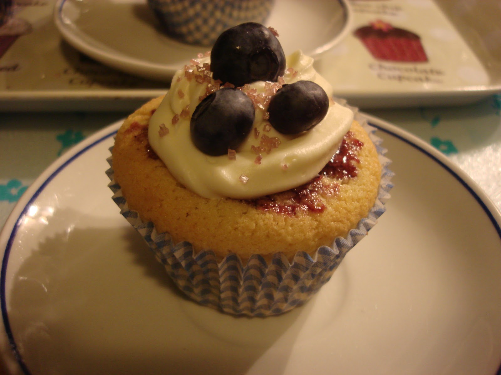 United Cakedom Blueberry Cupcakes for Baby Bakers Birthday!