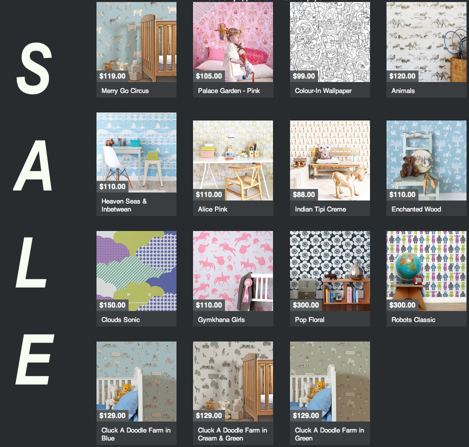 CLICK THROUGH TO OUR KIDS WALLPAPER SALE