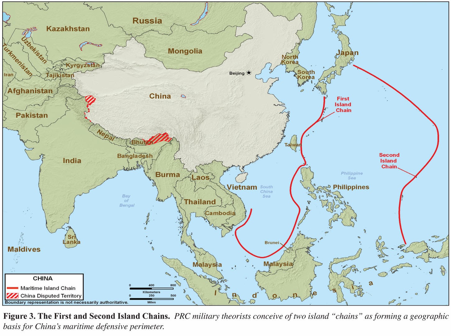 just a marine China's First and Second Island Chains