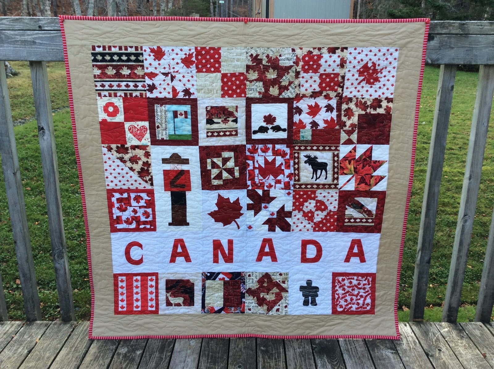 AlliKat Quilts Canada 150 Quilt & More Canada Flag Cushions