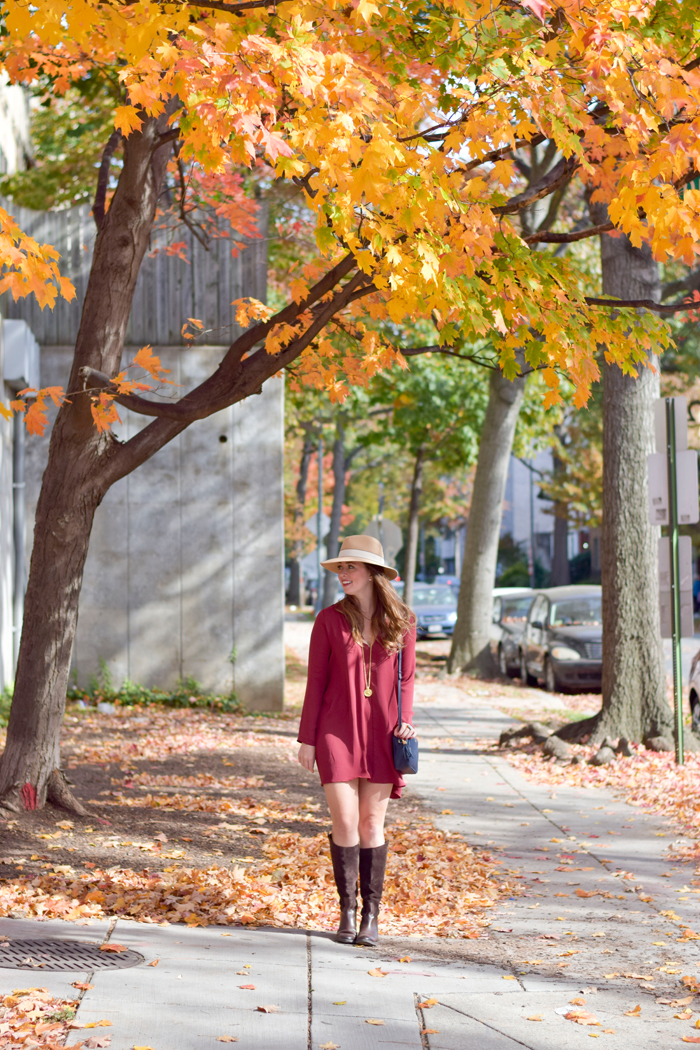 maroon dress nordstrom